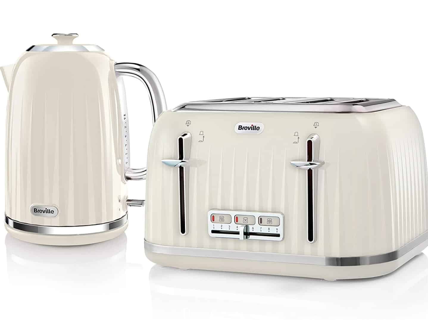 stainless steel kettle toaster and microwave set